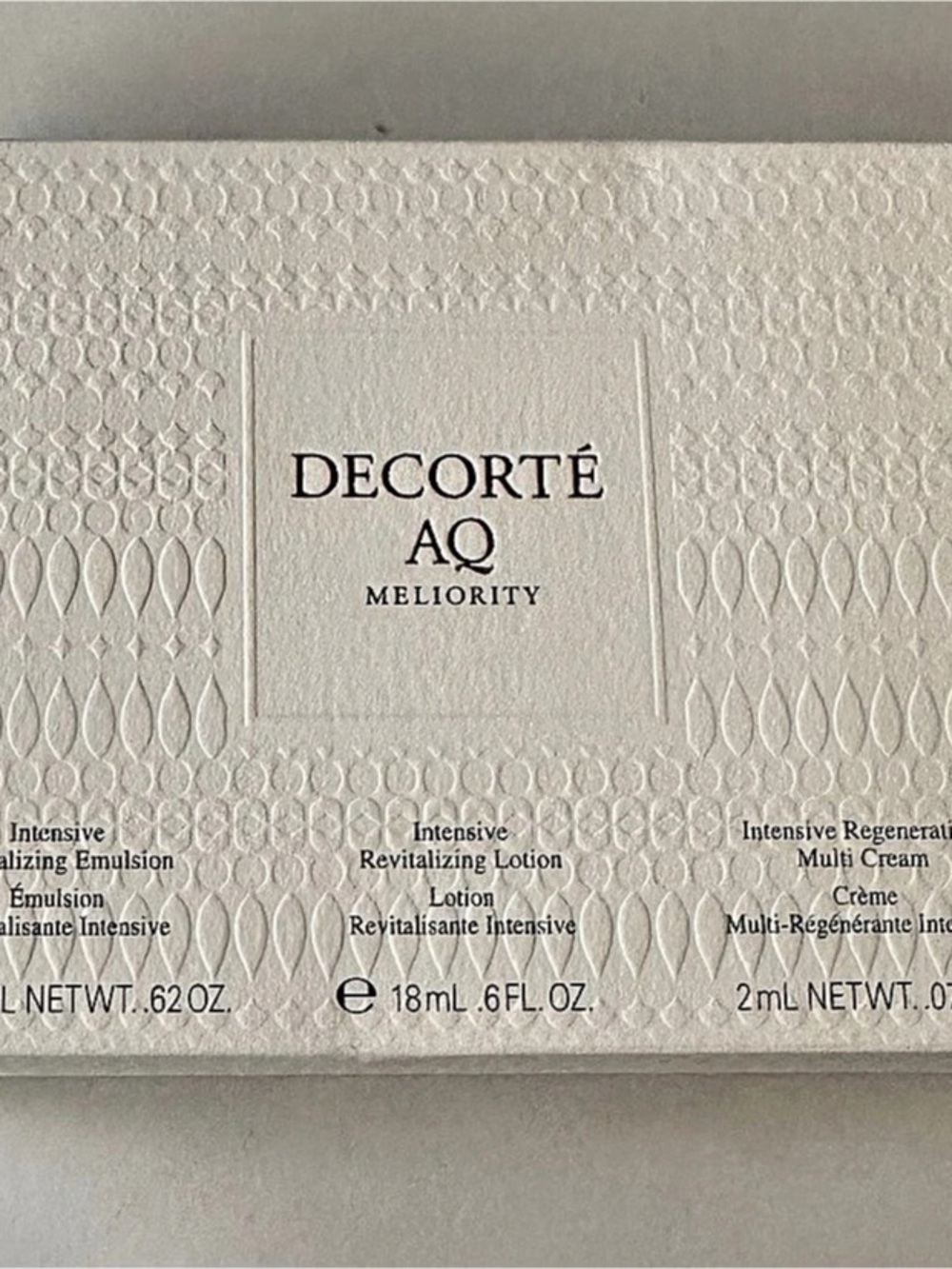 DECORTÉ AQ MELIORITY Intensive Skincare Set NWT